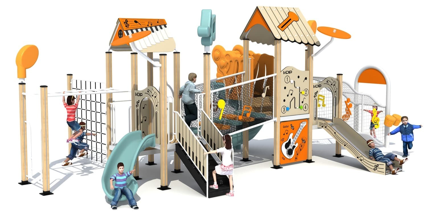 塑木系列组合滑梯HD-LSM009