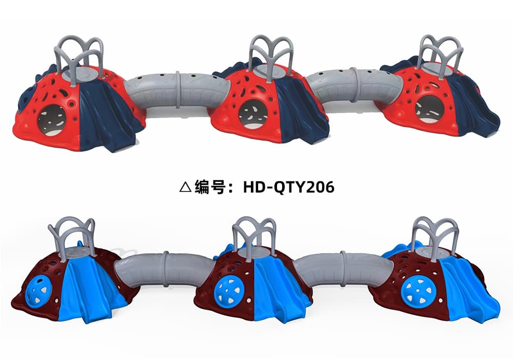儿童攀爬钻洞滑梯训练游乐设备