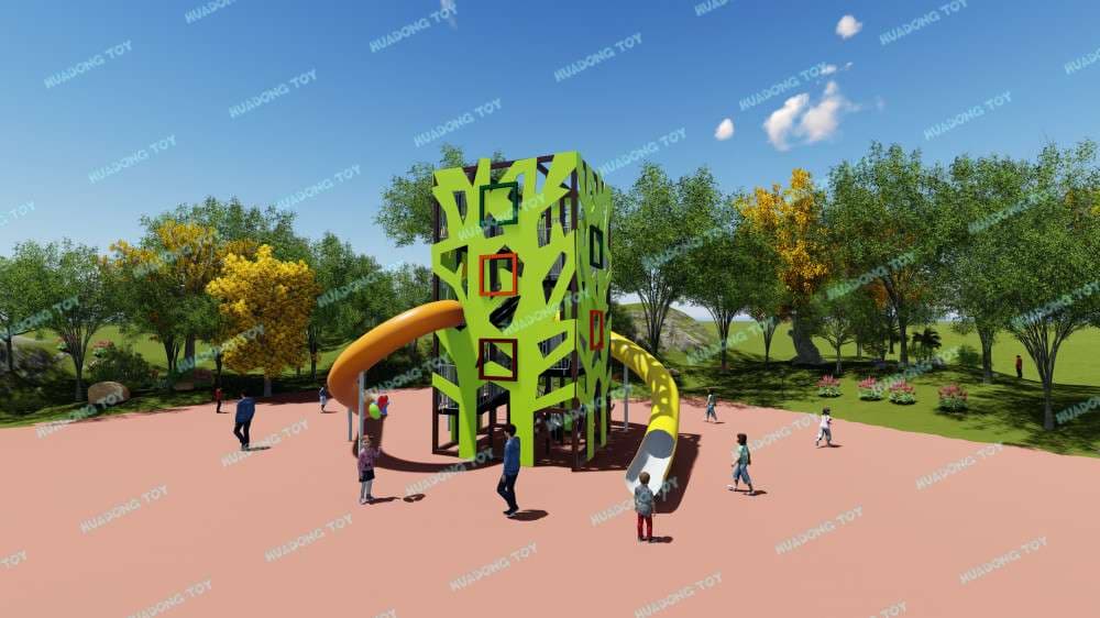 主题景观乐园 HD-QJG032-儿童滑梯、滑梯组合